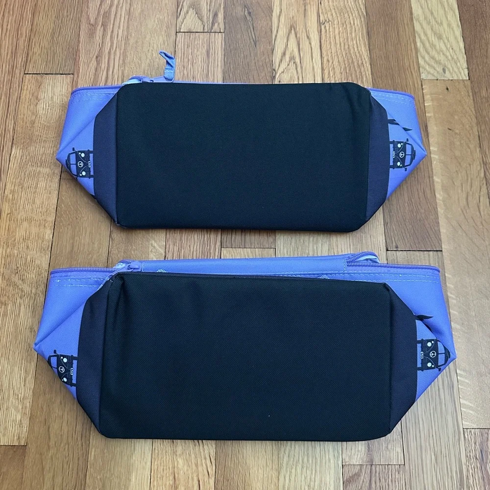 TWO Trader Joe's Mini Purple Insulated Lunch Bag - Picture 3 of 3